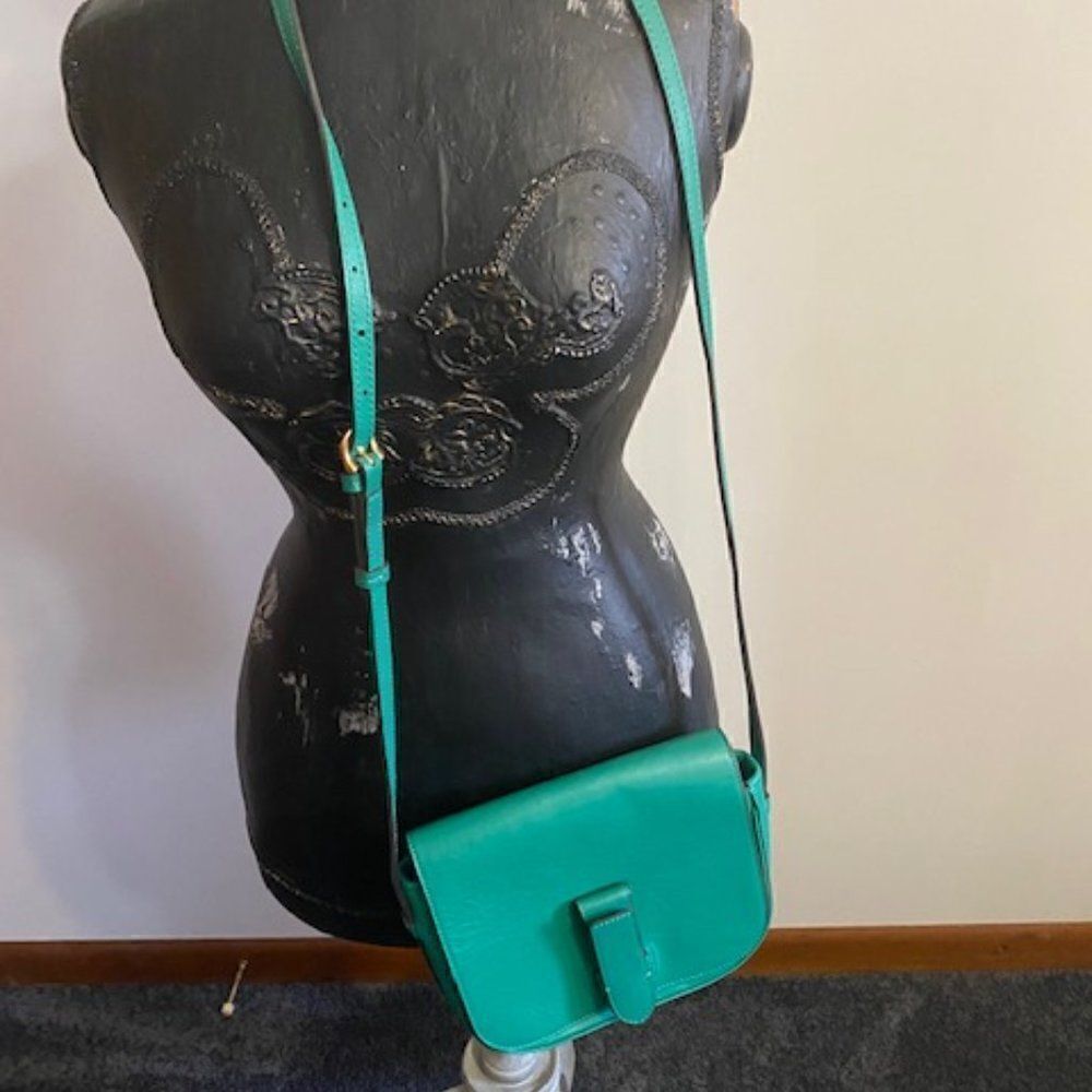 Banana Republic Turquoise Leather Crossbody bag